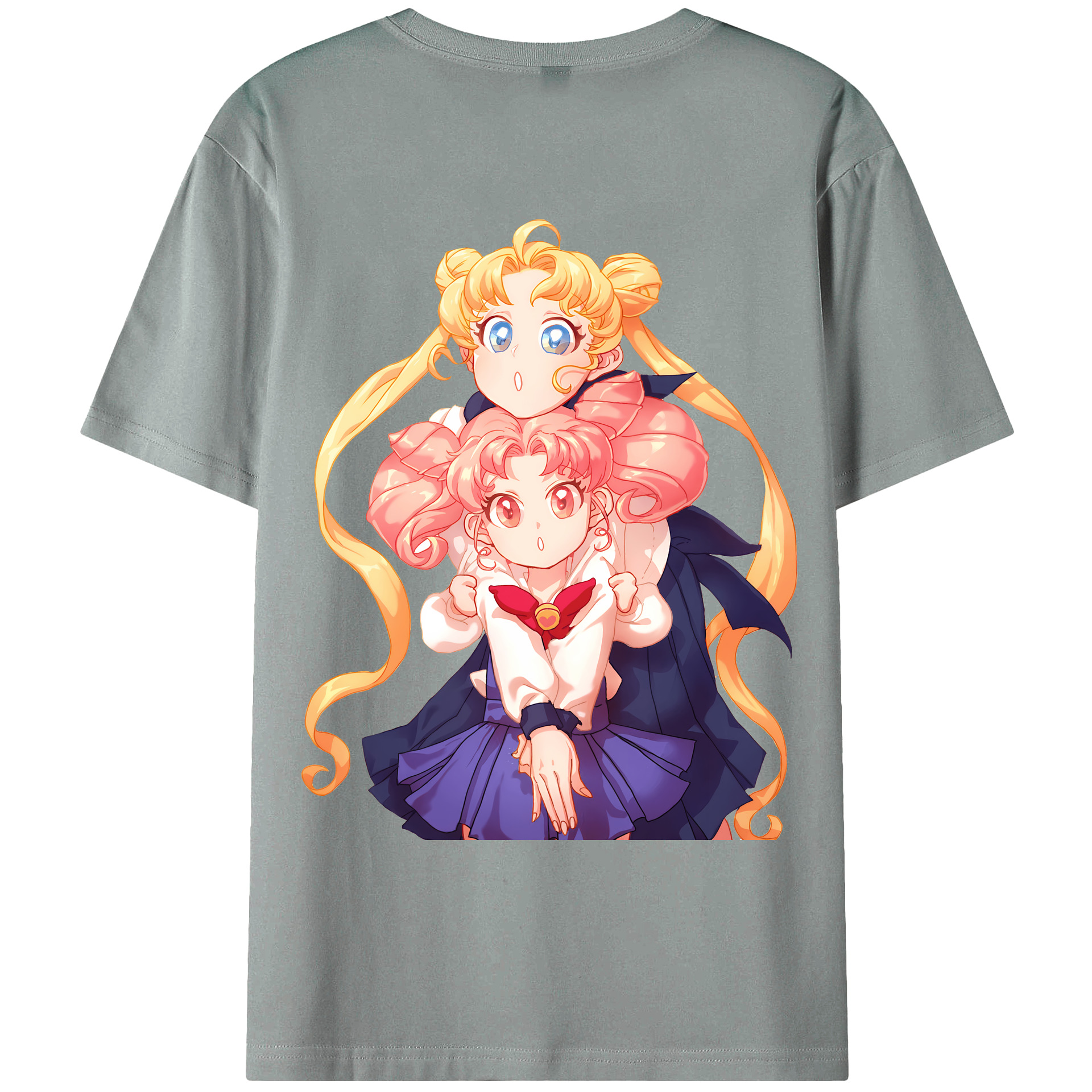 （画像用） 美少女戦士セーラームーン 愛野 美奈子 あいの みなこ Sailor Moon Aino Minako 綿100％ メンズ半袖Tシャツ（バックプリント） 通気性
